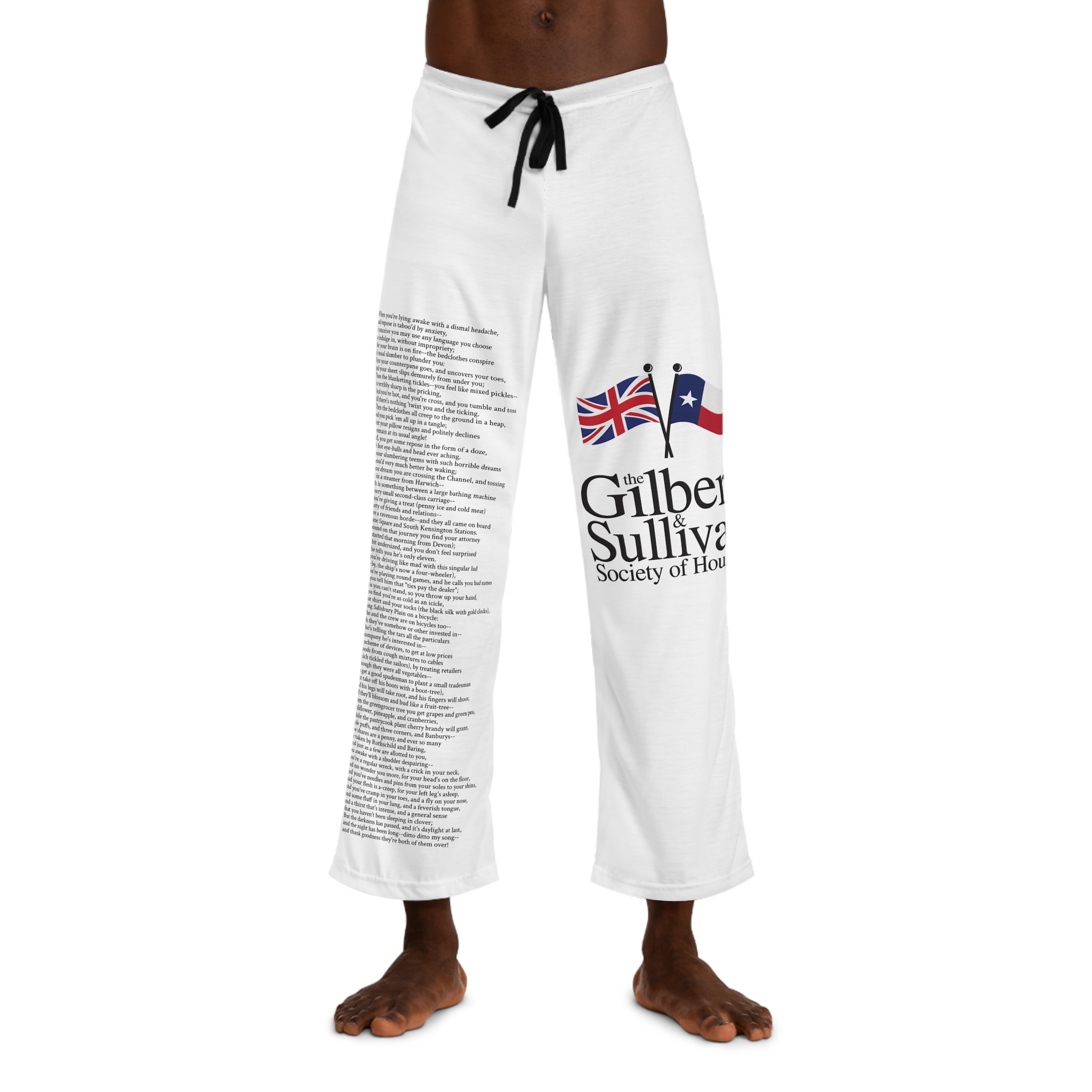 "Nightmare Song" Men's Pajama Pants - Houston Gilbert & Sullivan - Image 3