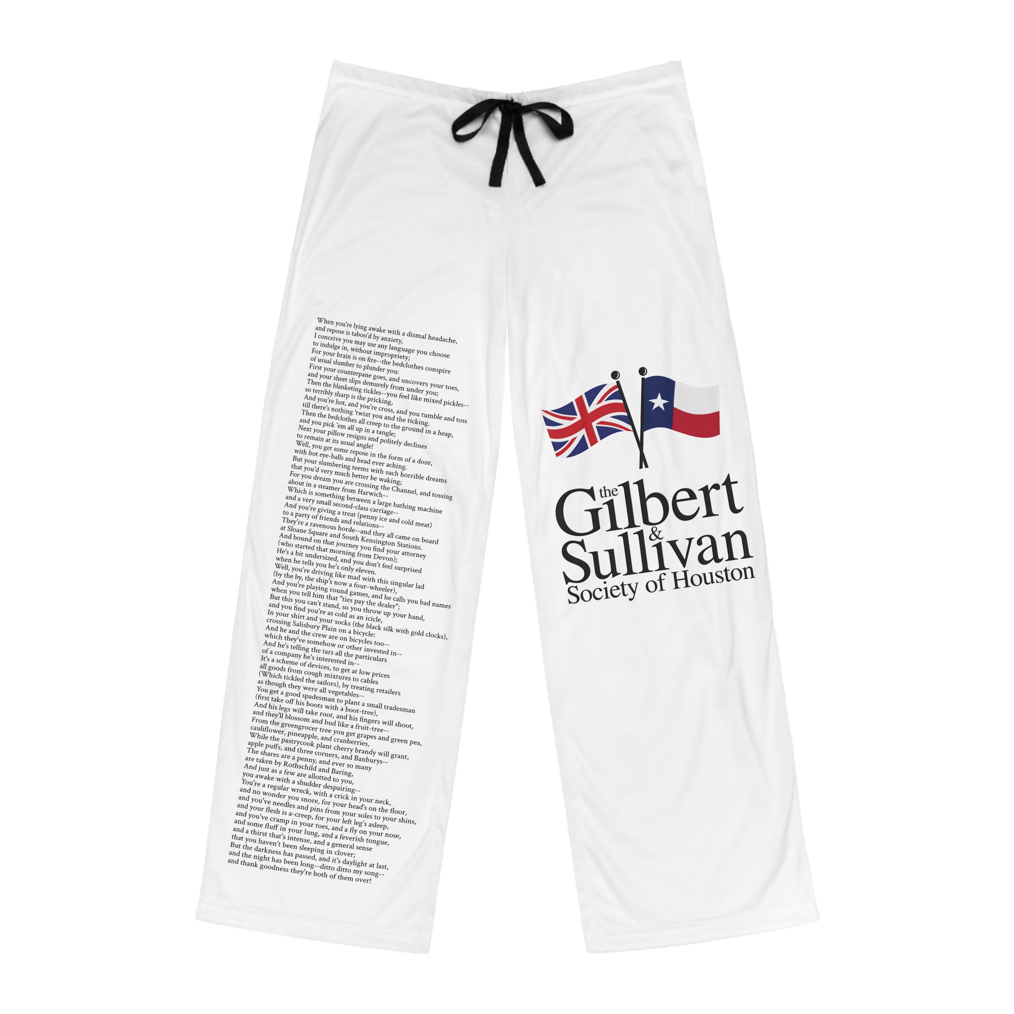 "Nightmare Song" Men's Pajama Pants - Houston Gilbert & Sullivan