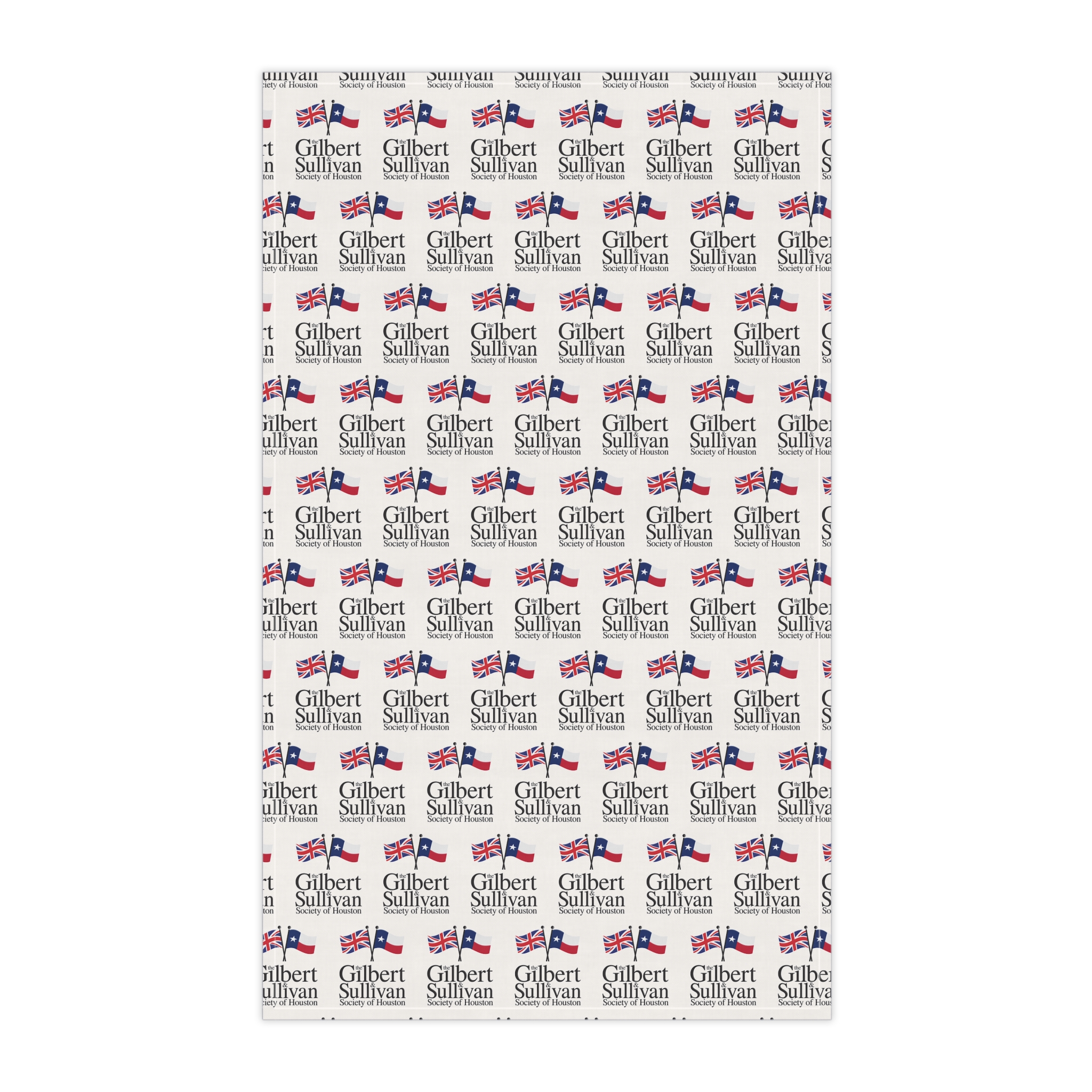 Gilbert & Sullivan Patterned Tea Towel — Opera Logo Kitchen Towel - Image 2